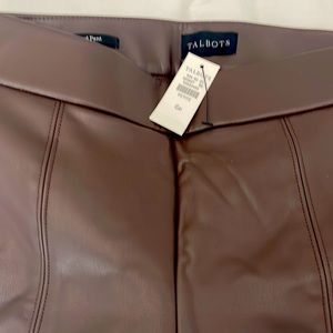 Ankle length faux leather pants by Talbot’s